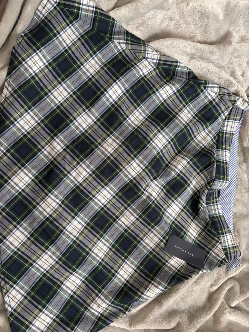 Green & Navy Plaid School Skirt